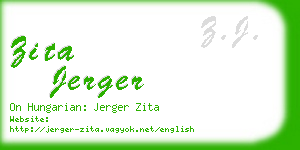 zita jerger business card